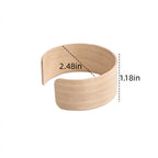 Natural Wooden Heat Insulation Tea Cup Sleeve Holder Ring - product size