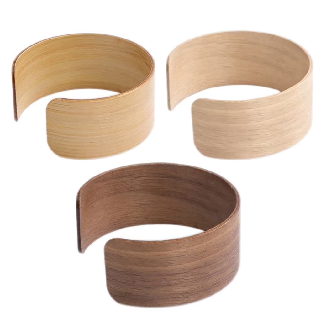 Natural Wooden Heat Insulation Tea Cup Sleeve Holder Ring - Various