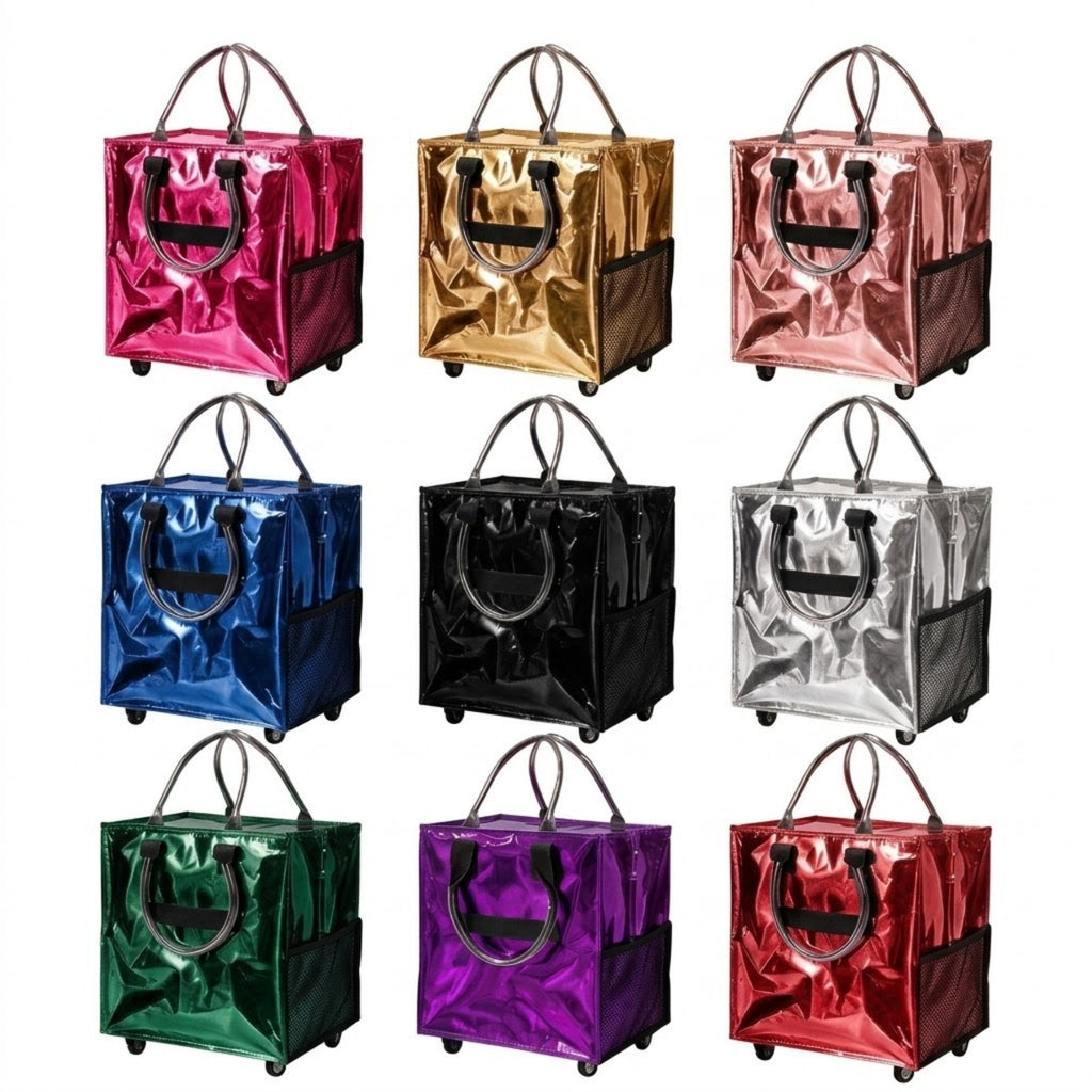Large Capacity Foldable Rolling Luggage Shopping Bag - Various