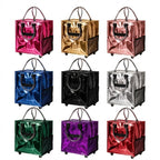 Large Capacity Foldable Rolling Luggage Shopping Bag - Various
