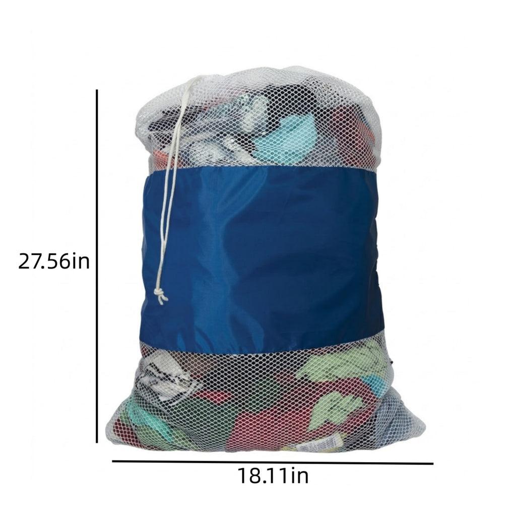 Portable Large Capacity Travel Laundry Bag Nylon Mesh Sack - product size
