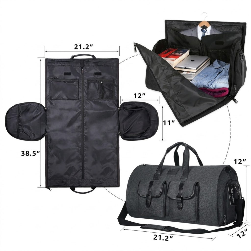Large Waterproof Mens Business Travel Suit Garment Bag - product size
