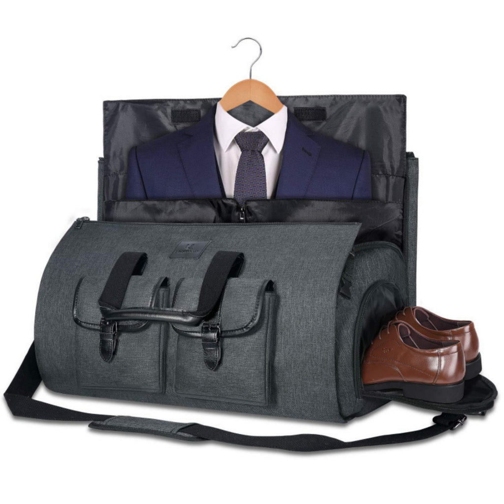Large Waterproof Mens Business Travel Suit Garment Bag - Dark Grey