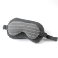Soft Cotton Striped 2-in-1 Sleep Pillow Mask - Dark Grey,White