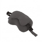 Soft Cotton Striped 2-in-1 Sleep Pillow Mask - Dark Grey