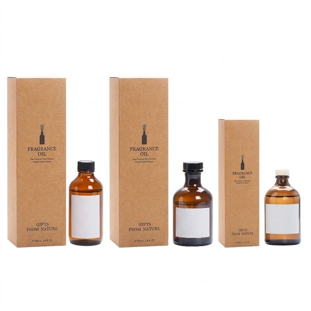 Soothing Aromatherapy Diffuser Oil Refill With Reeds - Brown