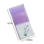 Handmade Natural Lavender Sachets with Ribbon Bow - product size