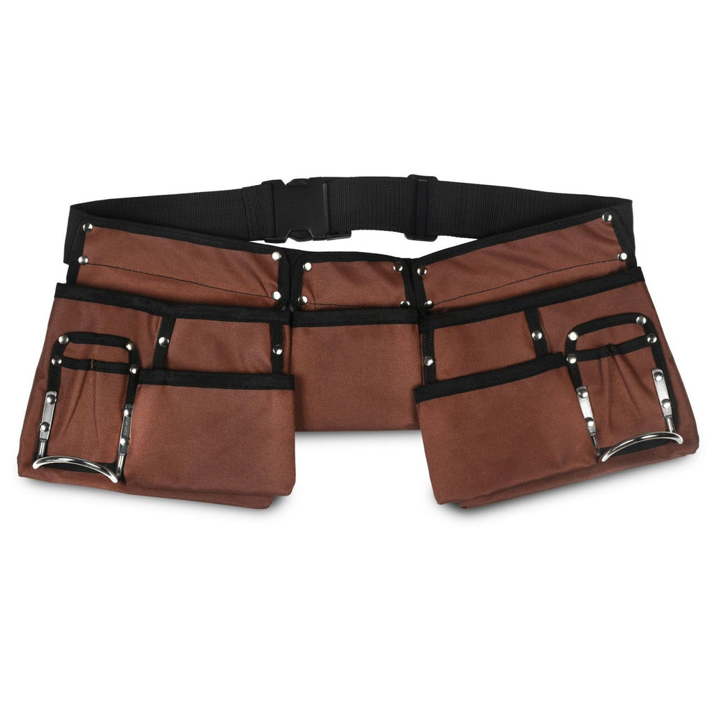 Heavy Duty Wear Resistant Oxford Cloth Tool Waist Pouch - Brown