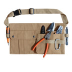Heavy Duty Durable Canvas Carpenter Construction Tool Belt - Khaki