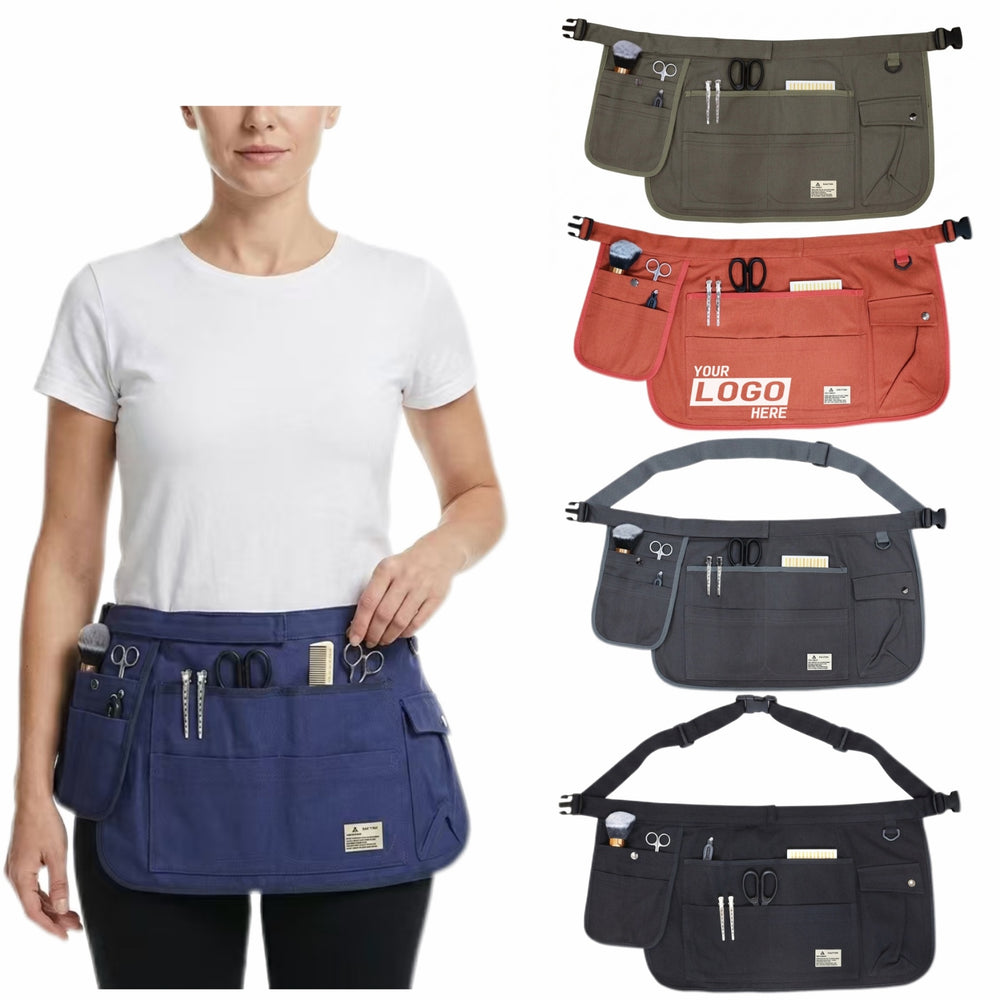 Durable Canvas Multi Pocket Half Apron Tool Organizer Primary imprint location