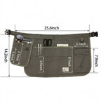 Durable Canvas Multi Pocket Half Apron Tool Organizer - product size