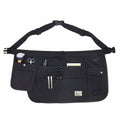 Durable Canvas Multi Pocket Half Apron Tool Organizer - Black