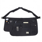 Durable Canvas Multi Pocket Half Apron Tool Organizer - Black