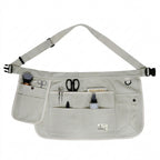 Durable Canvas Multi Pocket Half Apron Tool Organizer - White