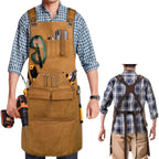Heavy Duty Canvas Work Apron With Multiple Pockets - blank product