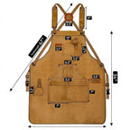 Heavy Duty Canvas Work Apron With Multiple Pockets - product size