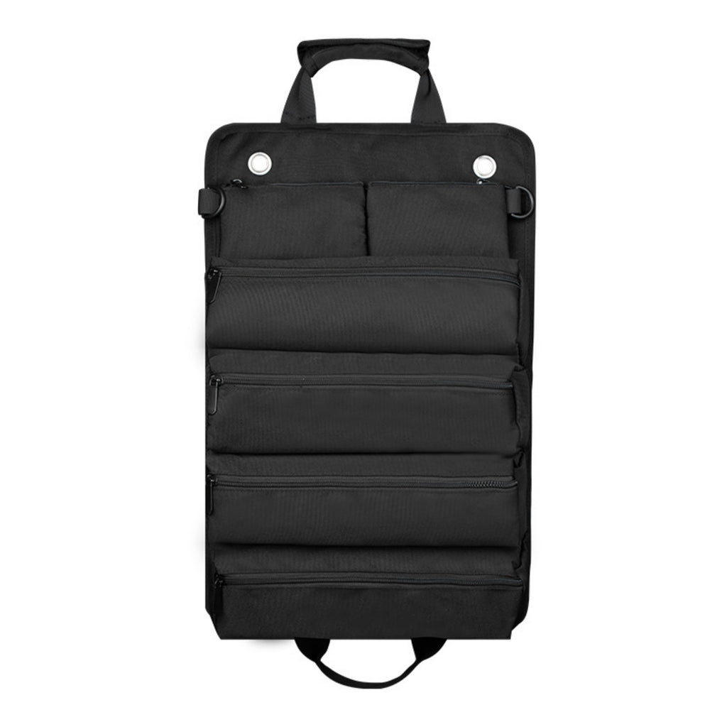 Heavy Duty Oxford Cloth Roll Up Hardware Tool Organizer - Black