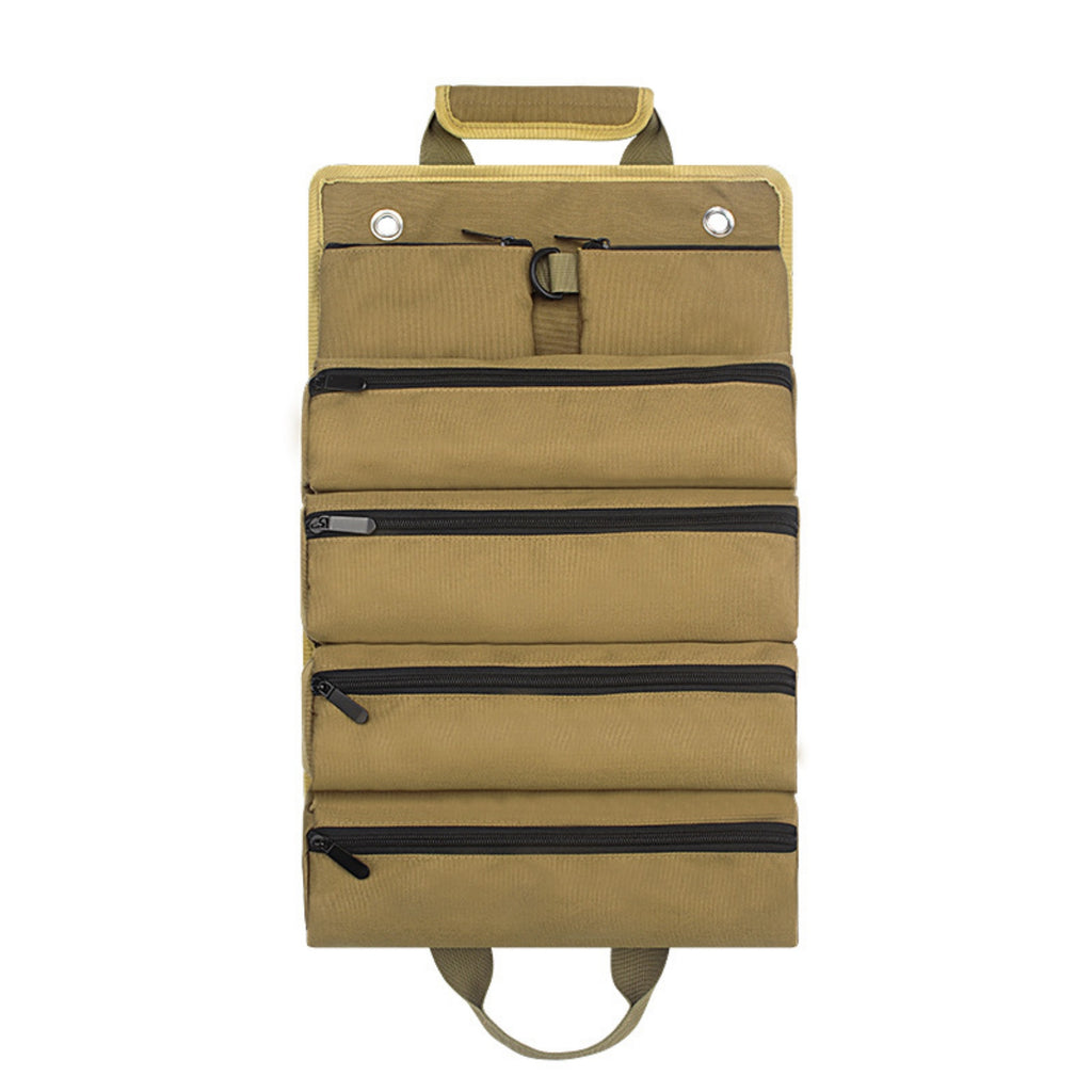 Heavy Duty Oxford Cloth Roll Up Hardware Tool Organizer - Khaki