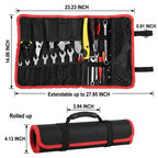 Portable Multi-Purpose Roll Up Tool Bag Organizer - product size
