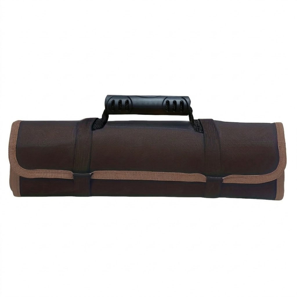 Portable Multi-Purpose Roll Up Tool Bag Organizer - Brown