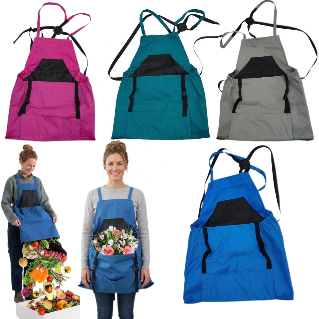 Durable Waterproof Gardening Picking Apron With Large Pouch - blank product