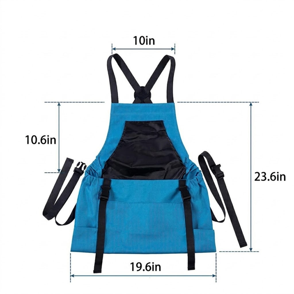 Durable Waterproof Gardening Picking Apron With Large Pouch - product size