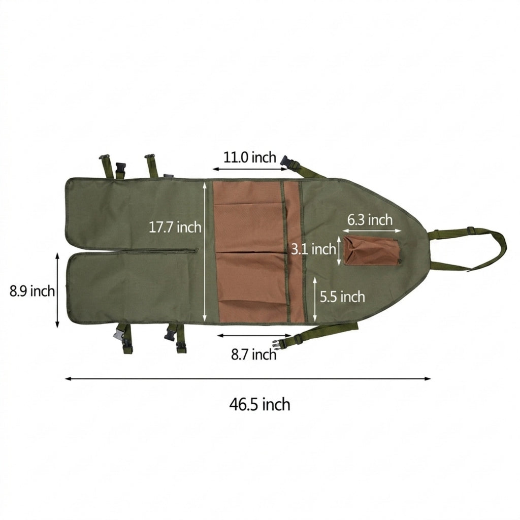 Heavy Duty Split Leg Gardening Apron With Tool Pockets - product size