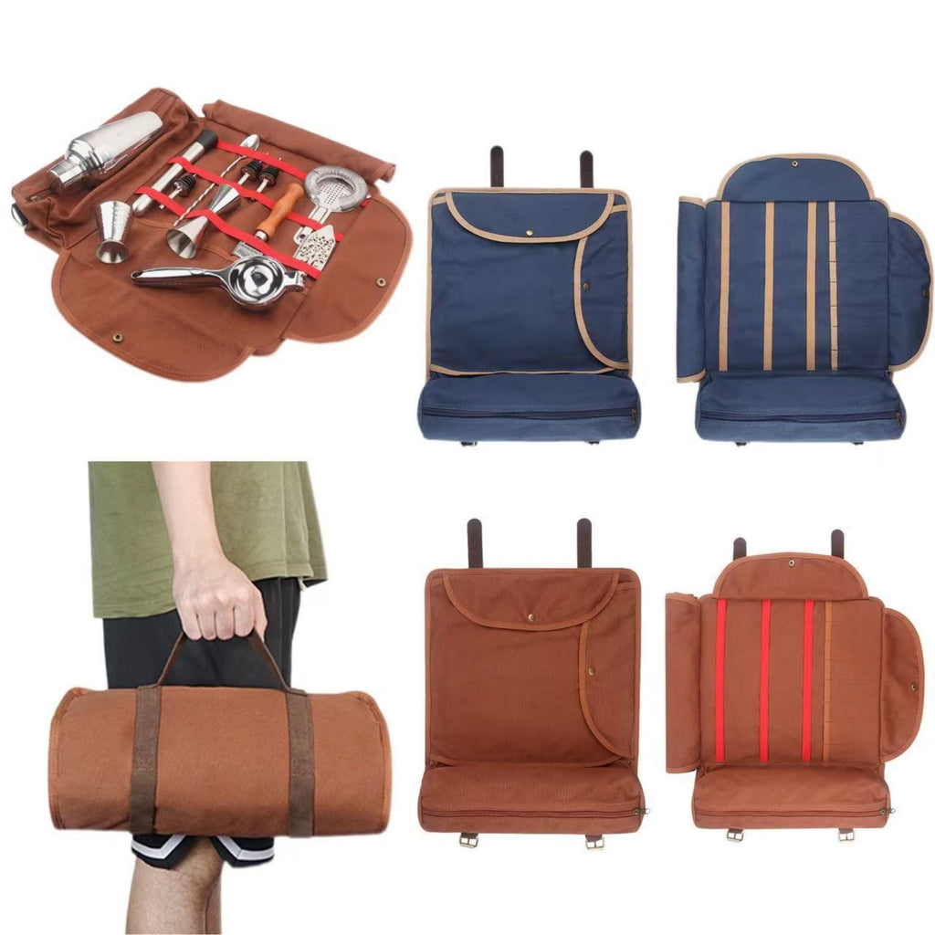 Professional Traveler's Mixology Kit With Canvas Roll Case - blank product