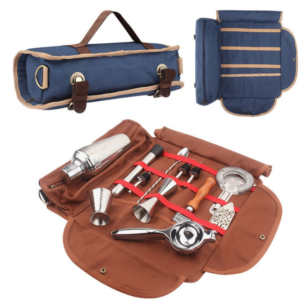 Professional Traveler's Mixology Kit With Canvas Roll Case - 03