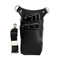 Professional PU Leather Hair Stylist Scissors Pouch - Black