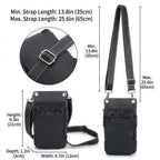 Premium Leather Hair Stylist Scissors Crossbody Bag - product size