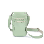 Premium Leather Hair Stylist Scissors Crossbody Bag - Green