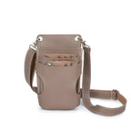 Premium Leather Hair Stylist Scissors Crossbody Bag - Khaki
