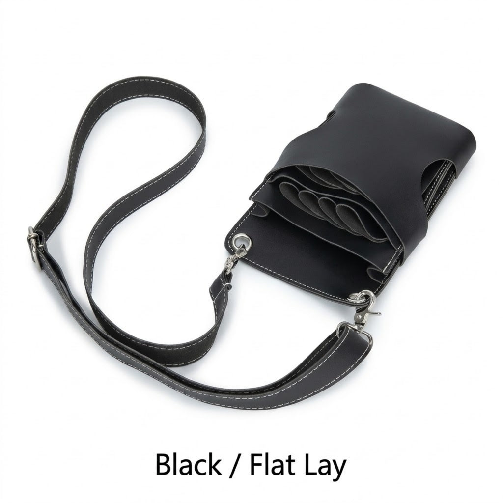 Premium Leather Hair Stylist Scissors Crossbody Bag - 04