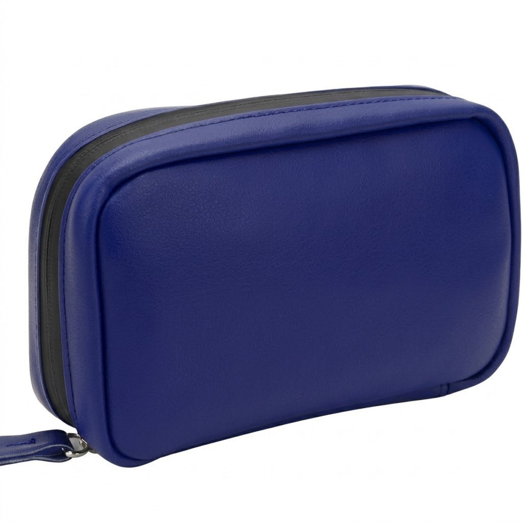 Portable Silicone Travel Pill Organizer Bag Waterproof Set - Blue