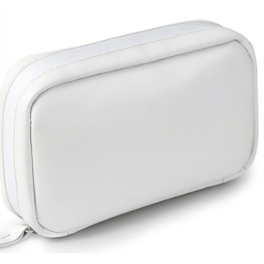 Portable Silicone Travel Pill Organizer Bag Waterproof Set - White