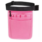 Multi Pocket Nurse Fanny Pack Medical Tool Organizer - Pink