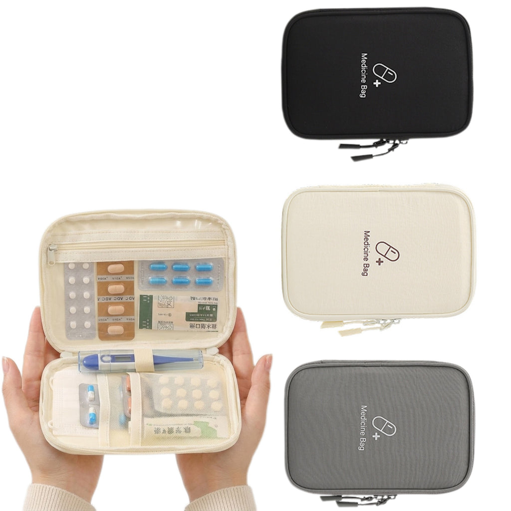 Portable Travel First Aid Kit Medicine Organizer Bag - blank product