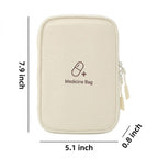 Portable Travel First Aid Kit Medicine Organizer Bag - product size