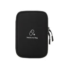 Portable Travel First Aid Kit Medicine Organizer Bag - Black
