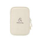 Portable Travel First Aid Kit Medicine Organizer Bag - White