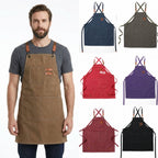 Canvas Apron With Adjustable Cross Back Straps - printed product