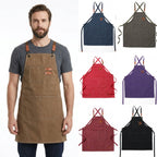 Canvas Apron With Adjustable Cross Back Straps - blank product