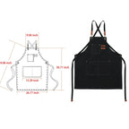 Canvas Apron With Adjustable Cross Back Straps - product size