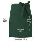 Canvas Waist Apron With Dual Pockets - product size