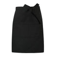 Canvas Waist Apron With Dual Pockets - Black