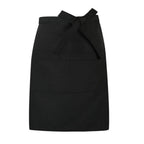 Canvas Waist Apron With Dual Pockets - Black