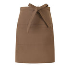 Canvas Waist Apron With Dual Pockets - Brown
