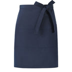 Canvas Waist Apron With Dual Pockets - Dark Blue