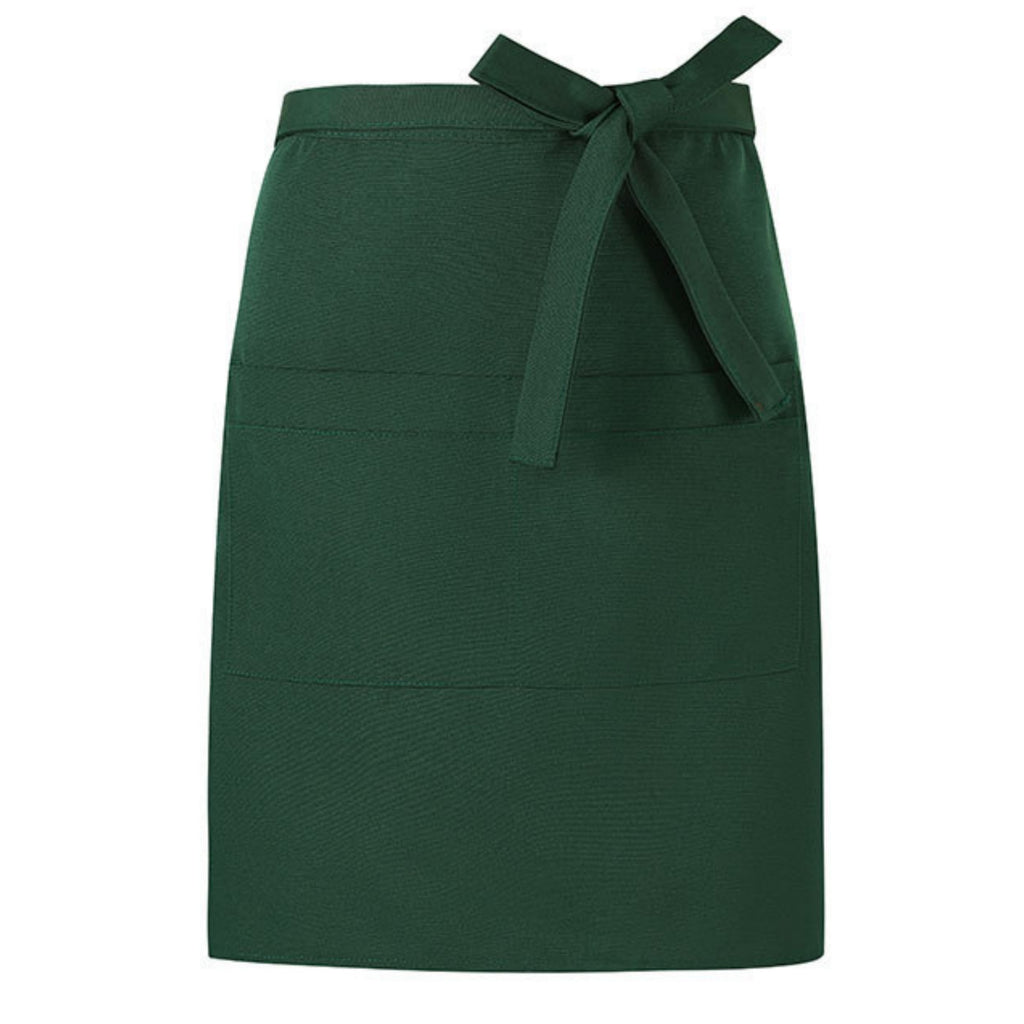 Canvas Waist Apron With Dual Pockets - Green